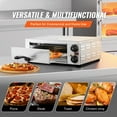 thumbnail image 2 of KFFKFF Countertop Electric Pizza Oven, 12-inch, 1500W, Featuring Temperature Regulation & 0-120 Minute Timer, Uniform Cooking Technology & Simple Crumb Tray Cleaning, 2 of 9