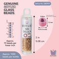 thumbnail image 3 of Miyuki Delica Seed Beads – Size 11/0 (1.6 mm), DB0907, Sparkling Light Bronze-Lined Crystal, 7.2 g, Approx. 1440 Beads, 3 of 7