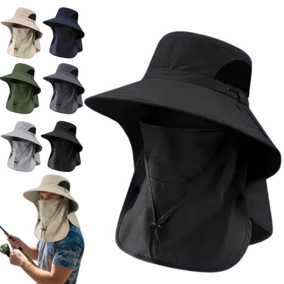 Fisherman's Hat Detachable Outdoor Fishing Face Covering Neck Protection Spring/Summer Sun Hats Hiking