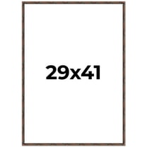 29x41 Frame Brown Bamboo with Dark Coffee/Walnut Finish | Solid Wood Picture Frame Width 0.75
