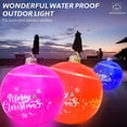 thumbnail image 5 of Light Up PVC Inflatable Christmas Ball, 24 Inch Christmas Inflatables Blow Up Yard Decorations, Rechargeable LED Light & Remote for Indoor Outdoor Yard Garden Christmas Decorations, 5 of 7