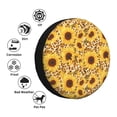 thumbnail image 4 of Naloa Abstract Leopard Print Sunflower PVC Leather Spare Tire Wheel Cover for Car Truck SUV Camper Trailer Universal Fit many size16 inch, 4 of 6
