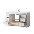 thumbnail image 4 of Wyndham Collection 60" Wood Single Bathroom Vanity in Chrome/White, 4 of 6