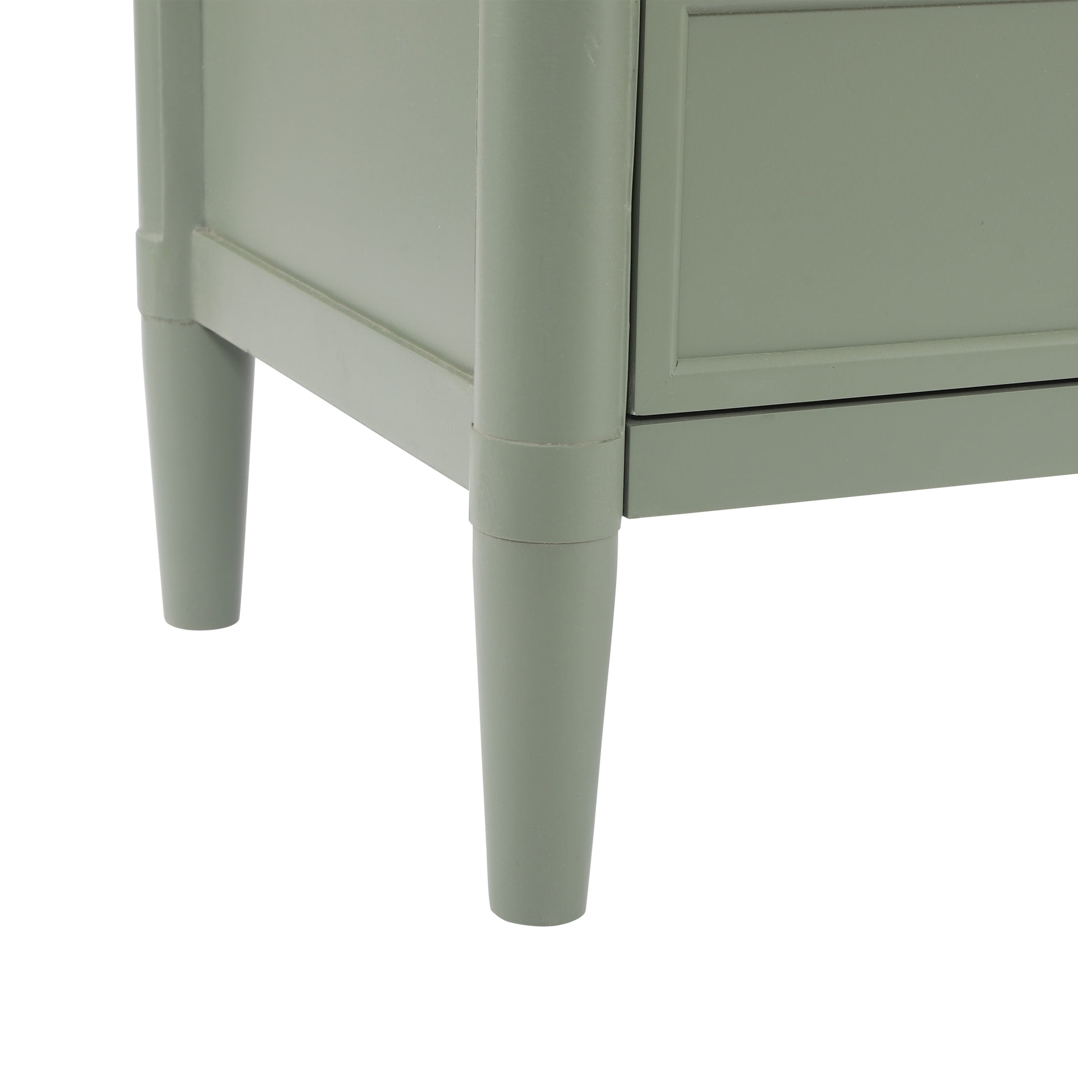 Christopher Knight Home 23.6"W Modern Nightstand with 3 Drawers, Bedside Storage Table, Light Green