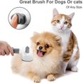 thumbnail image 5 of Cepillo para perros y gatos WEIHJMXG con botón de limpieza gris, 5 of 5