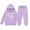 Light Purple, variant on Utlike 2 Pcs School Outfits For Girls Winter Thermal Hoodie And Joggers Comfy Casual Heart Print Athletic Sweatsuit Baby Girl Outfits Size 2 Years-3 Years Black