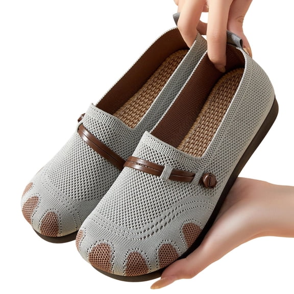 oqasdz Women's Casual Shoes Breathable Mesh Plat Soft Sole Walking Shoes Lightweight Comfortable Sneakers for Ladies Everyday Wear Summer Outdoor