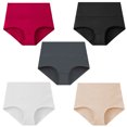 thumbnail image 1 of 5PCS Women's Cotton Underwear High Waisted Briefs, 1 of 20