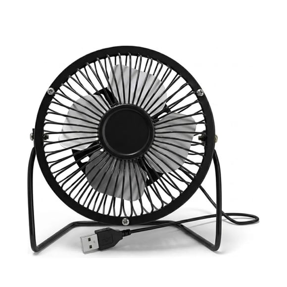 Ventilador USB Metálico Kimhi 6 Pulgadas Silencioso | Oficina Hogar Viaje Camping PC | Ajustable 4 Aspas