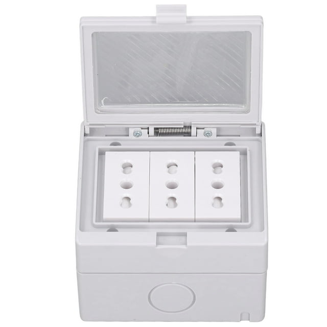 Toma De Corriente, Enchufe De Pared Impermeable, Enchufe Italiano 110-250V, Alta Seguridad IP55, 3 Puertos A Prueba De Polvo Para Exteriores