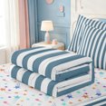 thumbnail image 5 of Erosebridal Line Art Zipper Queen Comforter Set with Fitted Sheet and 2 Pillowcases,Mid-Century Stripes Zipper Bedding Set,Colorful Stars Reversible,4pcs, 5 of 7