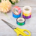 thumbnail image 5 of Unique Bargains 15mmx5m Holographic Tape Adhesive Metallic Foil Masking Sticker, Pink 6 Roll, 5 of 5