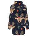 thumbnail image 5 of Lilgiuy Women Casual Loose Long Sleeve Printing Drawstring Hooded Dress Blue Fall Dresses for 2022 Spring Winter, 5 of 5