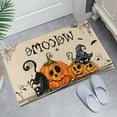 thumbnail image 4 of Halloween Door Mat Pumpkin Black Cat Gnomes Halloween Decor Non Slip Rubber Backing Washable Floor Door Mat Entrance Floor Mat Home Kitchen Carpet Decor Front Porch Rug, 23.6x 15.7 Inch, 4 of 6