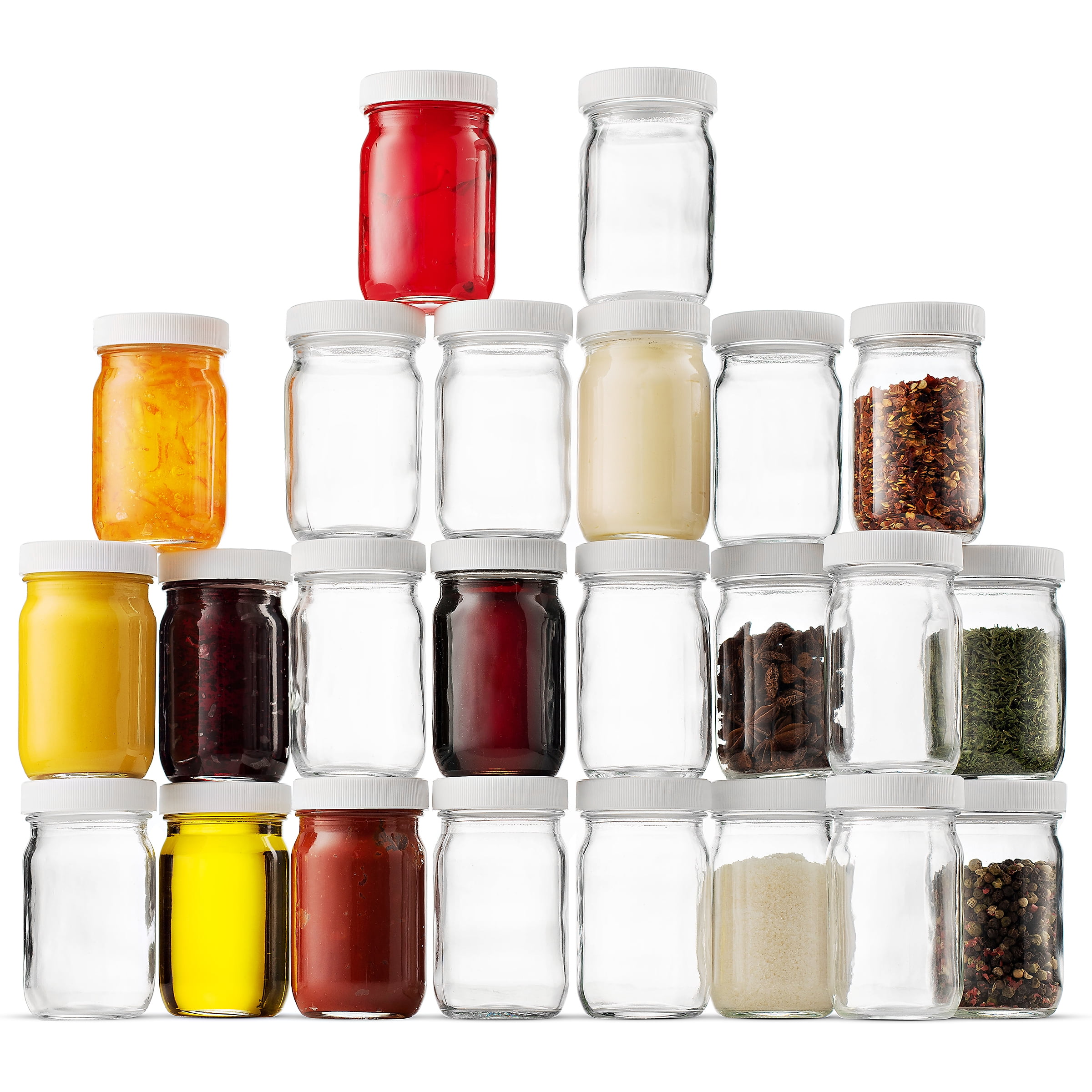 High Quality Small Glass Mason Jars 4 Ounce Mini Jars 24-Pack , Plastic