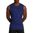thumbnail image 5 of Uwinwear Men's Camouflage Athletic Tank Tops Sleeveless Muscle Cut Off Shirt Vests Gym Bodybuilding Fitness Workout Shirts,Dark Blue,XXL, 5 of 5