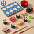 thumbnail image 2 of WoodenEdu Juego de comida para cortar sushi, juego de simulación de madera, juguetes de cocina para niños 3+, juego de comida de sushi, juguete de aprendizaje para niñas y niños, 2 of 5