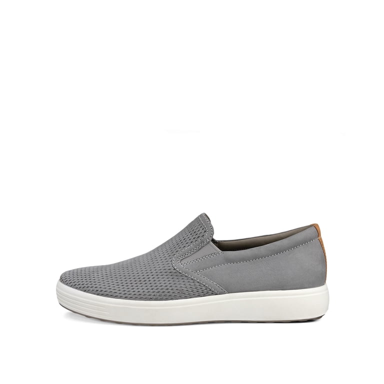ECCO Soft 7 Slip-On 2.0 Mens Sz 11.5 Gray Perforated Leather Low Sneakers Shoes Amazon.com | ECCO Soft 7 Slip ON 2.0, Black/Lion, 5-5.5  main image 2