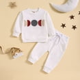 thumbnail image 2 of Durtebeua Outfits for Girls Baby Girl Clothes Newborn Infant Floral Hooded With Pocket Sweatshirt Pants Outfits Set Z01-White,2-3 Years, 2 of 5