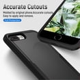 thumbnail image 3 of Designed for iPhone 7/8 Plus Heavy Duty Case, Protection Shockproof Dropproof Dustproof Anti-Scratch Phone Case Cover for iPhone 7/8 Plus Heavy Duty Case, Black, 3 of 8
