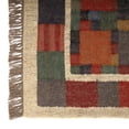 thumbnail image 4 of Kilim Wool Jute Rug – Handwoven Southwestern Area Rug with Tribal Geometric Pattern & Fringe 5 X 8   FEET, 4 of 7