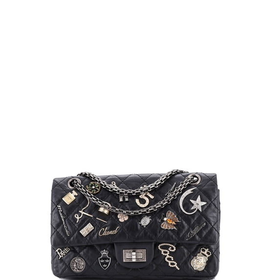Pre-Owned Lucky Charms Reissue 2.55 Flap Bag Quilted Aged Calfskin 225 By Rebag