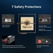 AlgoLaser DIY KIT Laser Engraver with Rotary and Raiser, 5W Output Power Laser Cutter Engraving Machine for Acrylic and Metal, 12000mm/min Laser Engraving Area 15.7x15.7