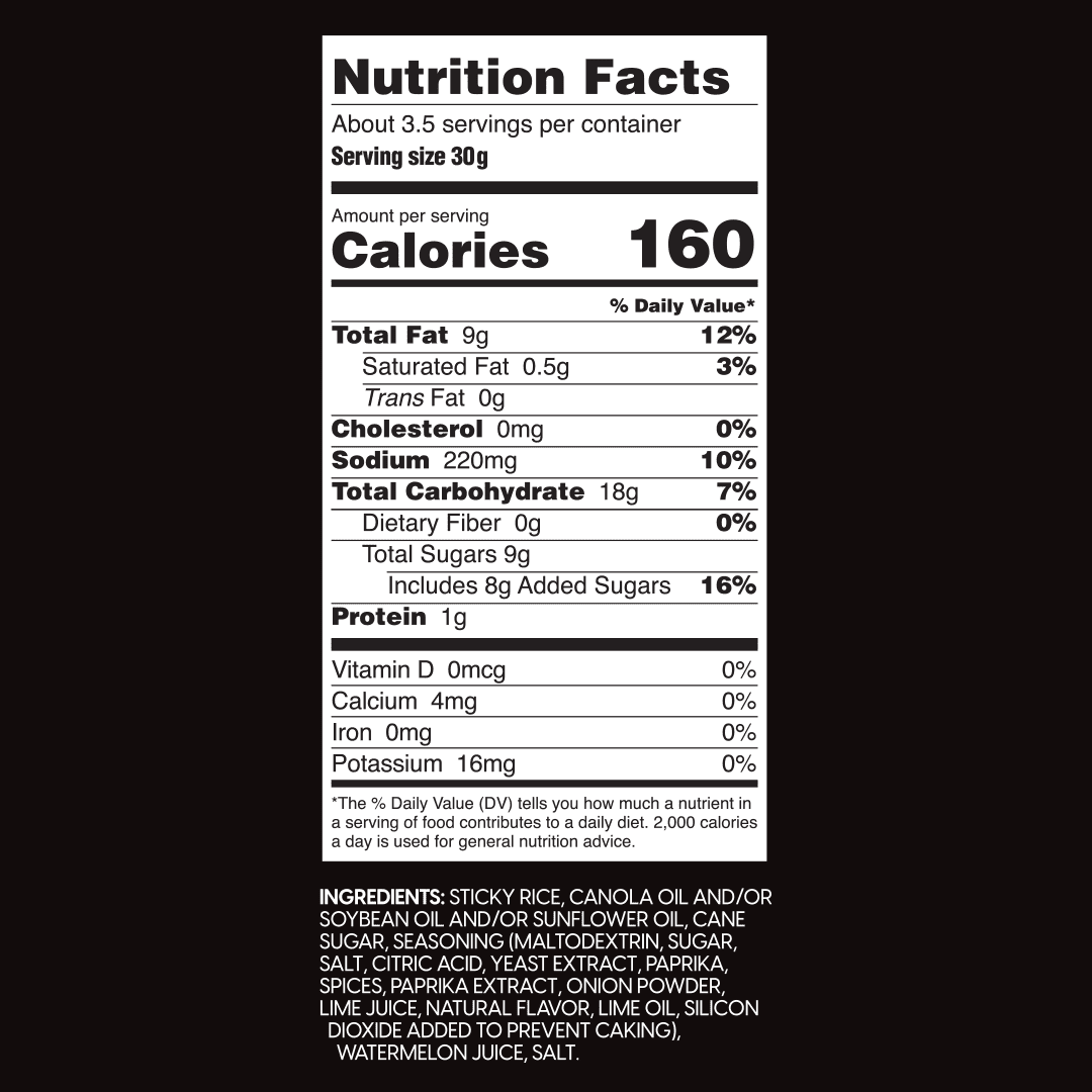 Wowza Fuego-Lime Crunchy Rice Crisps, 8 Pack, 3.5 oz Bag