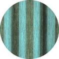 thumbnail image 1 of Ahgly Company Indoor Round Abstract Light Blue Modern Area Rugs, 6' Round, 1 of 4