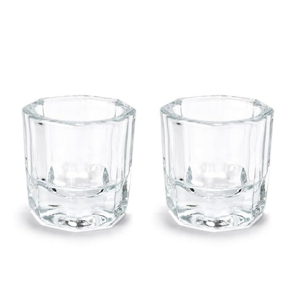 Vasos para platos Nail Art Dappen Siyuwuro de cristal de ocho pies (2 unidades)