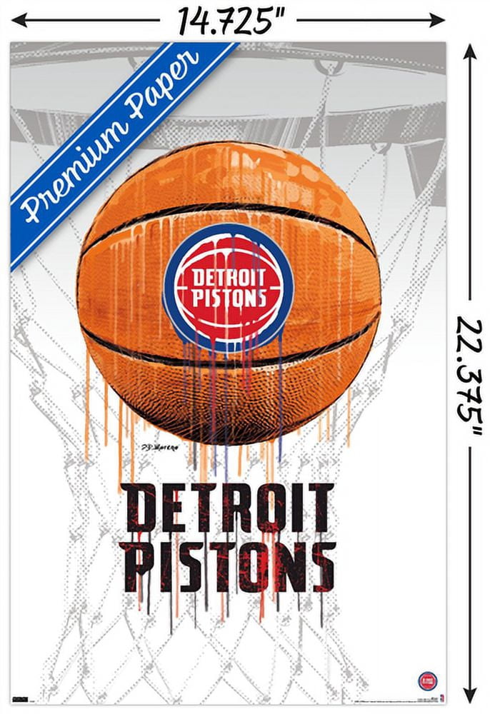 NBA Detroit Pistons - Drip Basketball 21 Wall Poster, 14.725" x 22.375"