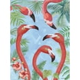 thumbnail image 2 of Phillips, Anita 12x14 White Modern Wood Framed Museum Art Print Titled - Flamingos IV, 2 of 4