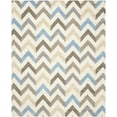 thumbnail image 2 of SAFAVIEH Cambridge Percival Zig Zag Stripes Wool Area Rug, Ivory/Grey, 9' x 12', 2 of 7