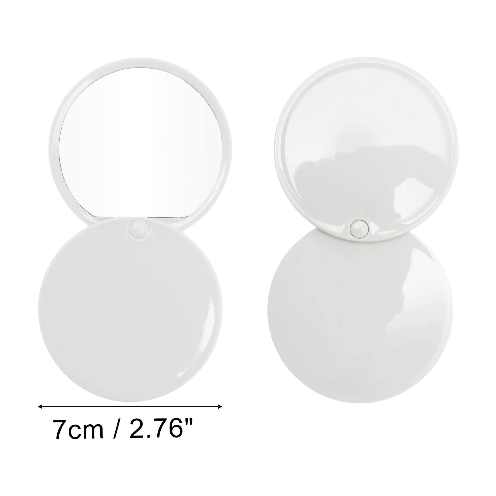 Unique Bargains 1Pc Round Cosmetic Mirror Compact Mirror for Business Gray