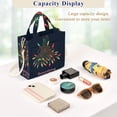 thumbnail image 5 of FORMRS Womens Corduroy Tote Bag Crossbody Shoulder Handbag with Pocket, Blue Christmas Light, 5 of 7
