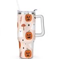 thumbnail image 2 of Happy Halloween Ghost Tumbler with Handle and Straws 40 oz Insulated Halloween Travel Mug Birthday Present for Women Girls Daughter Mom Gifts for Him/Her Coffee Mugs, 2 of 7