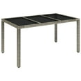 thumbnail image 5 of vidaXL 7 Piece Garden Dining Set with Cushions Grey Poly Rattan, 5 of 5