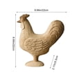 thumbnail image 3 of Wozhuo Cute Rooster Wooden Decor DIY Paintable Desktop Ornament Handcrafted Home Decor, 3 of 6