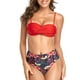 thumbnail image 4 of Traje de baño de mujer estampado de 2 piezas de bikini cómodo de cintura alta de color sólido estilo playa OAVQHLG3B Store  lin121212, 4 of 4