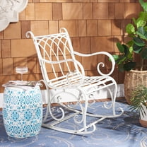 SAFAVIEH Medrano Outdoor Patio Rocking Chair, Antique White