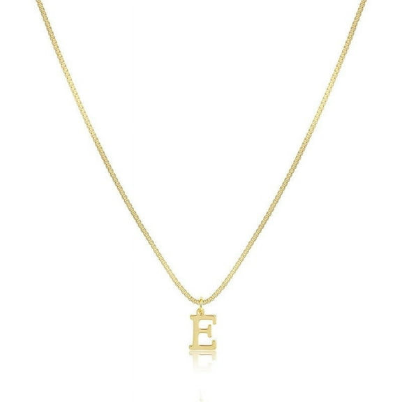 HOARBOEG Women Letter Pendant Necklace Copper Necklace Clavicle Chain for Women 26 English Letter Necklace Jewelry For Valentine Mother Birthday Gift，Length 17.7in Golden
