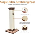 thumbnail image 2 of Sturdy Cat Scratching Post for Indoor Cats & Kittens, Classic Single Post with Sisal Rope, Jute Fiber, Wood Base, Large (35.4"H), Brown, 2 of 5