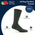 thumbnail image 5 of Fruit of the Loom Men's All Day Comfort Casual Crew Socks, Sizes 12-15, Gray (6-Pack), 5 of 8
