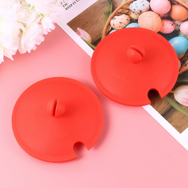 2PCS Silicone Sealed Cup Lids with Straw Hole Dustproof Leakproof Mug Cover  Reusable Straw Cup Lid 