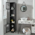 thumbnail image 2 of Costway 71'' Tall Tower Bathroom Storage Cabinet Organizer Display Shelves Bedroom Black, 2 of 11