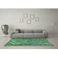 thumbnail image 3 of Ahgly Company Machine Washable Indoor Square Persian Turquoise Blue Traditional Area Rugs, 7' Square, 3 of 4