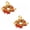 C-340617VV, variant on Set of 2 Autumn Sunflower Candle Ring Wreaths, Artificial Maple Twig Berry Mini Wreath for Thanksgiving Dining Table Centerpiece Decor (A)