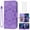 Purple, variant on Asuwish Compatible with Tracfone BLU View 3 B140DL Wallet Phone Case and Tempered Glass Screen Protector Flip Credit Card Holder Stand Mandala Flower Cell Cover for BLUE View3 140DL Women Men Blue