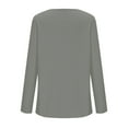 thumbnail image 5 of Blmnix Gray Womens Basic Tops V-Neck Gym Shirts Women Long Sleeve Hollow Out Tops, 5 of 6