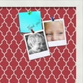 thumbnail image 2 of PinPix 20x20 Custom Cork Bulletin Board Quarterfoil Red Poster Board Has a Fabric Style Canvas Finish, Framed in Quarterfoil Red, by ArtToFrames (PinPix-484), 2 of 6